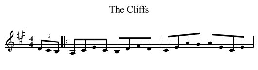 The Cliffs - staff notation