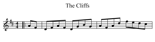 The Cliffs - staff notation