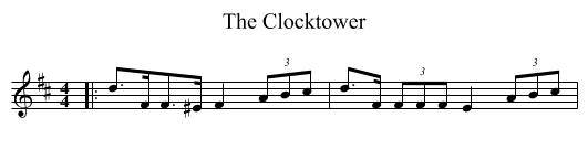 The Clocktower - staff notation