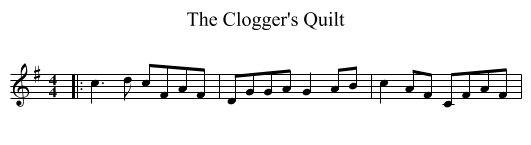 The Clogger's Quilt - staff notation