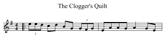 The Clogger's Quilt - staff notation