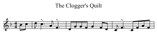 The Clogger's Quilt - staff notation