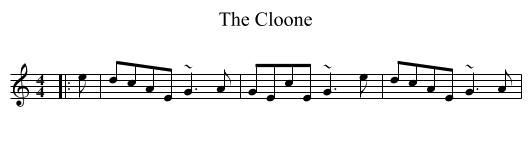 The Cloone - staff notation