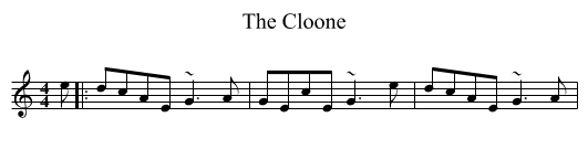 The Cloone - staff notation