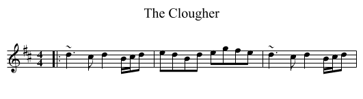 The Clougher - staff notation