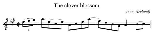 The clover blossom - staff notation