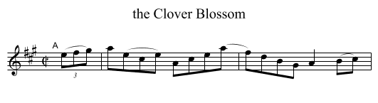 the Clover Blossom - staff notation