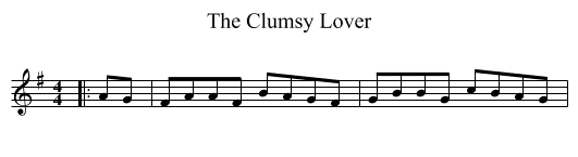 The Clumsy Lover - staff notation