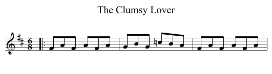 The Clumsy Lover - staff notation