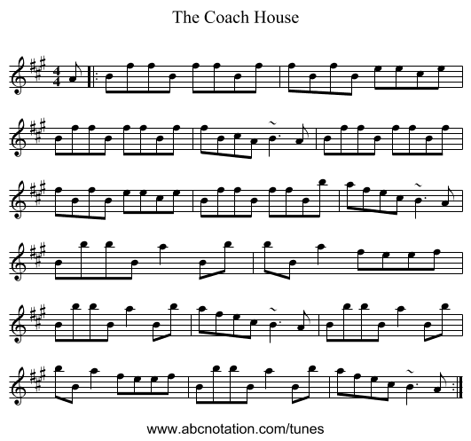 The Coach House - staff notation