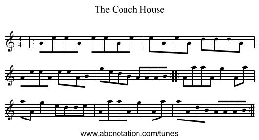 The Coach House - staff notation