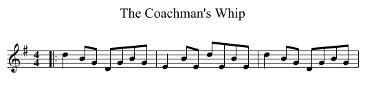 The Coachman's Whip - staff notation