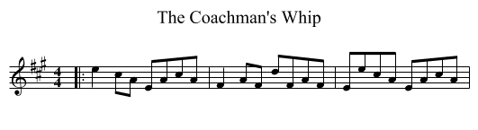 The Coachman's Whip - staff notation