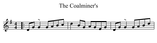 The Coalminer's - staff notation