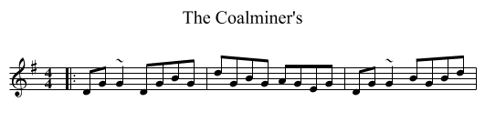 The Coalminer's - staff notation