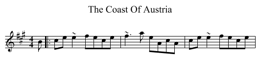 The Coast Of Austria - staff notation