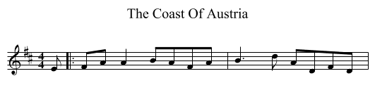 The Coast Of Austria - staff notation