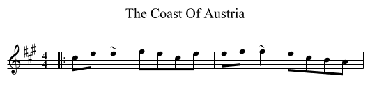 The Coast Of Austria - staff notation
