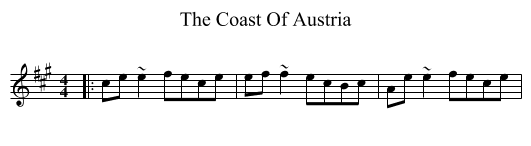 The Coast Of Austria - staff notation
