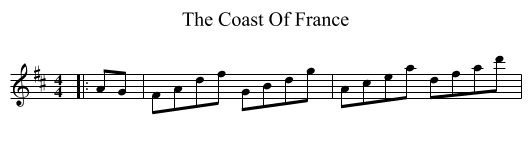 The Coast Of France - staff notation