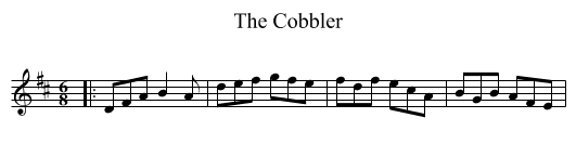 The Cobbler - staff notation