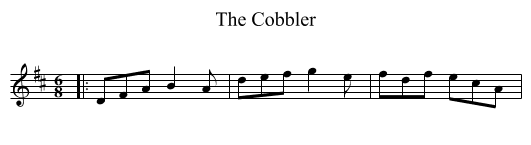 The Cobbler - staff notation