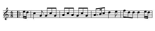 The Cobbler - staff notation