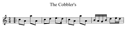 The Cobbler's - staff notation