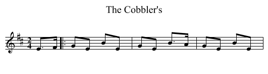 The Cobbler's - staff notation