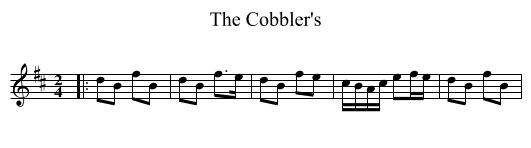 The Cobbler's - staff notation