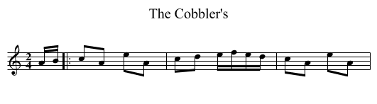 The Cobbler's - staff notation