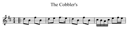 The Cobbler's - staff notation