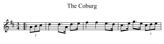 The Coburg - staff notation