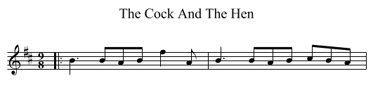 The Cock And The Hen - staff notation