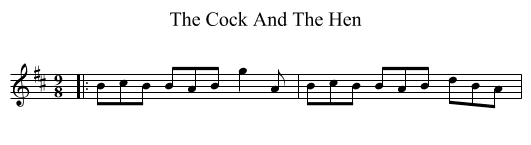 The Cock And The Hen - staff notation