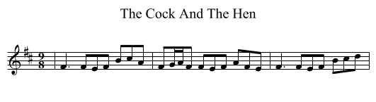 The Cock And The Hen - staff notation