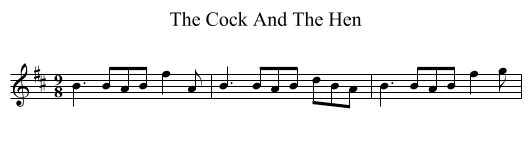 The Cock And The Hen - staff notation