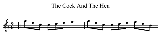 The Cock And The Hen - staff notation