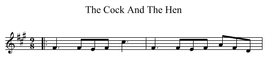 The Cock And The Hen - staff notation