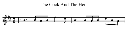 The Cock And The Hen - staff notation