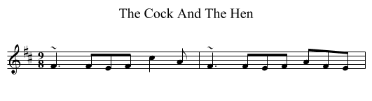 The Cock And The Hen - staff notation