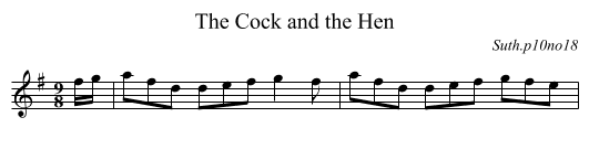The Cock and the Hen - staff notation