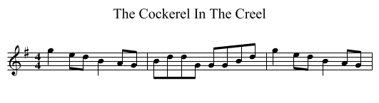 The Cockerel In The Creel - staff notation