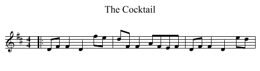The Cocktail - staff notation