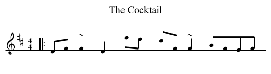 The Cocktail - staff notation