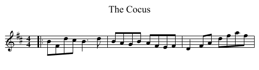 The Cocus - staff notation