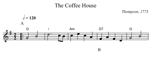 The Coffee House - staff notation