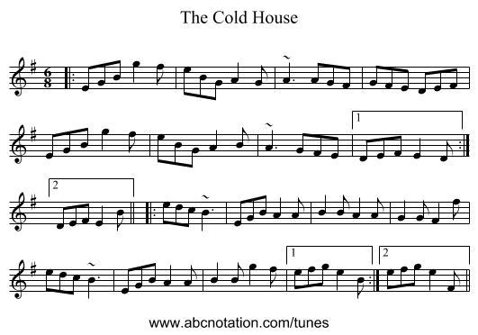 The Cold House - staff notation