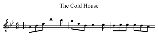 The Cold House - staff notation