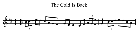 The Cold Is Back - staff notation